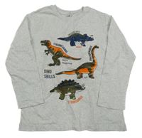 Šedé triko s dinosaury Kiki&Koko