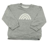 Sivá melírovaná mikina s dúhou