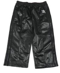 Čierne lesklé športové nohavice s logem Adidas