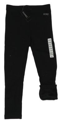 Nové - Černé zateplené legíny Dunnes