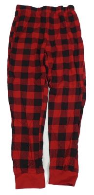 Červeno-černé kostkované pyžamové kalhoty L&D