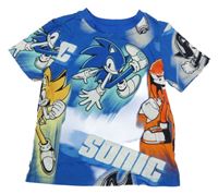 Modré tričko se Sonicem H&M