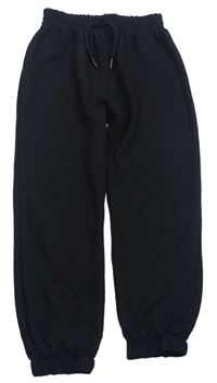 Čierne vzorované cuff nohavice Tu