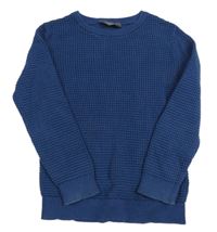 Tmavomodrý rebrovaný sveter zn. PRIMARK