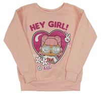 Svetloružová mikina s L.O.L. SURPRISE! s flitrami zn. PRIMARK