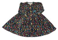 Čierne menšestrové prepínaci šaty s obrázkami