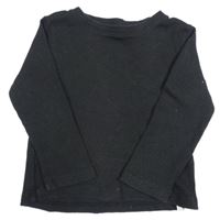 Čierne rebrované tričko PRIMARK