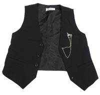 Čierna slávnostná vesta s retiazkou H&M