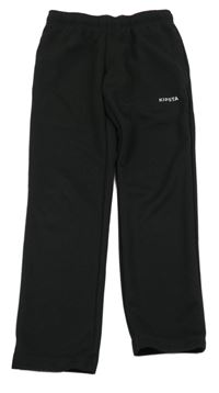 Černé funkční sportovní tepláky s logem KIPSTA