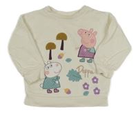 Smotanová oversize mikina s Peppa Pig George