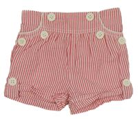 Jahodovo-bílé pruhované krepové kraťasy Smile