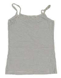 Bielo-tmavomodrý pruhovaný top