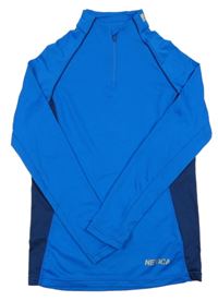 Cobaltově modro-tmavomodrá funkční sportovní mikina s logem NEVICA