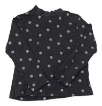 Čiernošedý strieborně bodkovaná ý rolák H&M
