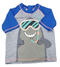 Sivo-modré UV tričko so žralokom Primark