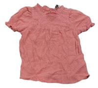 Ružové tričko s výšivkami Primark