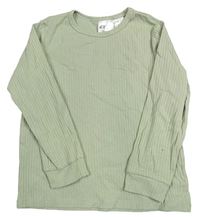 Svetlozelené rebrované tričko H&M