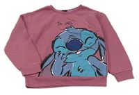 Staroružová mikina so Stitchem zn. Primark