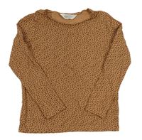 Hnedé vzorované tričko H&M