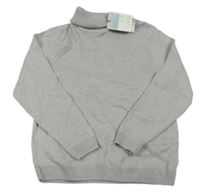 Šedý melírovaný svetrový rolák Primark