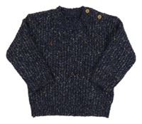 Tmavomodrý melírovaný svetr George