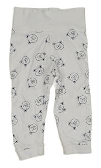 Biele ľahké tepláky s medveďmi Lupilu