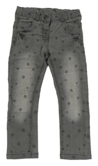 Sivé bodkovaná é skinny rifle Kiabi