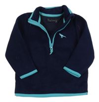 Tmavomodrá fleecová mikina s výšivkou Nutmeg