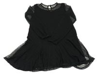 Černé puntíkaté tylové šaty Buffalo