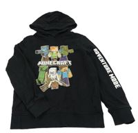 Černá mikina s Minecraft a kapucí