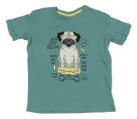 Zelené tričko so psem Pocopiano
