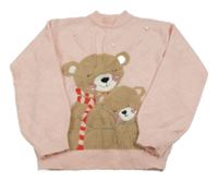 Ružový sveter s medveďmi Primark