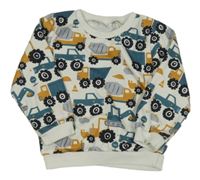 Smotanová mikina so stavebními stroji