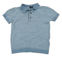 Modro-biely melírovaný polo sveter Next