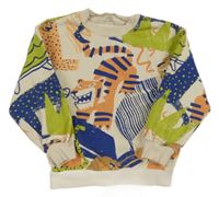 Béžová mikina so zvířaty H&M
