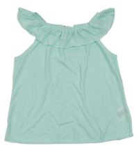 Svetlomodré tričko s volánem H&M