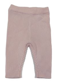 Světlerůžové žebrované pletené tepláky George
