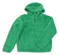 Zelená huňatá mikina s kapucí Dunnes