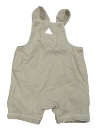 Svetlobéžové ľanové na traké kraťasy s vreckom Mothercare