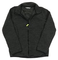 Tmavosivá melírovaná fleecová prepínaci mikina H&M