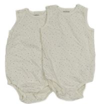 2x bílé body se srdíčky 