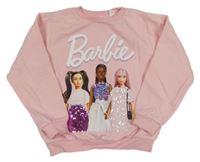Svetloružová mikina s Barbie H&M