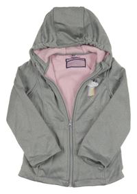 Šedá softshellová bunda s duhou a kapucí Pocopiano