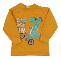 Okrová mikina s dinem 