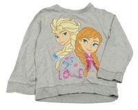 Sivá melírovaná mikina s Frozen