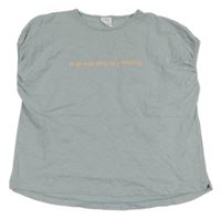 Světlemodré tričko s nápisem Zara