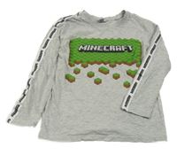 Šedé melírované triko s Minecraft George