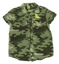 Zelená army košeľa s dinem Kiki&Koko