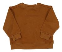 Hnedá rebrovaná mikina Mothercare