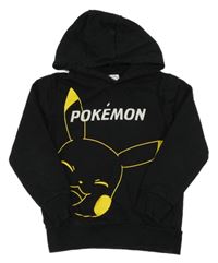 Černá mikina s Pikachu a kapucí 